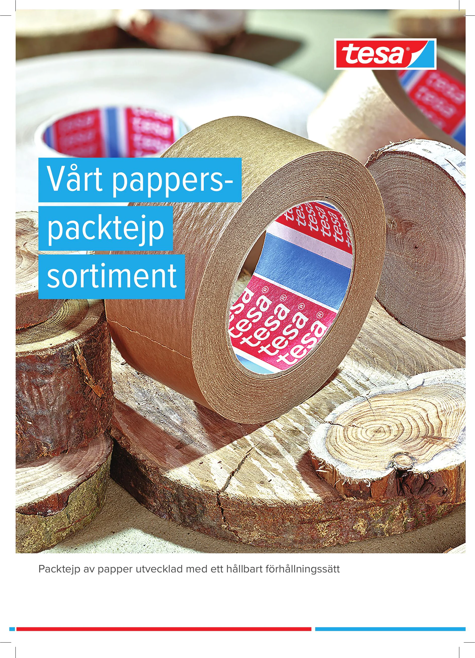 Vårt pappers-packtejp sortiment