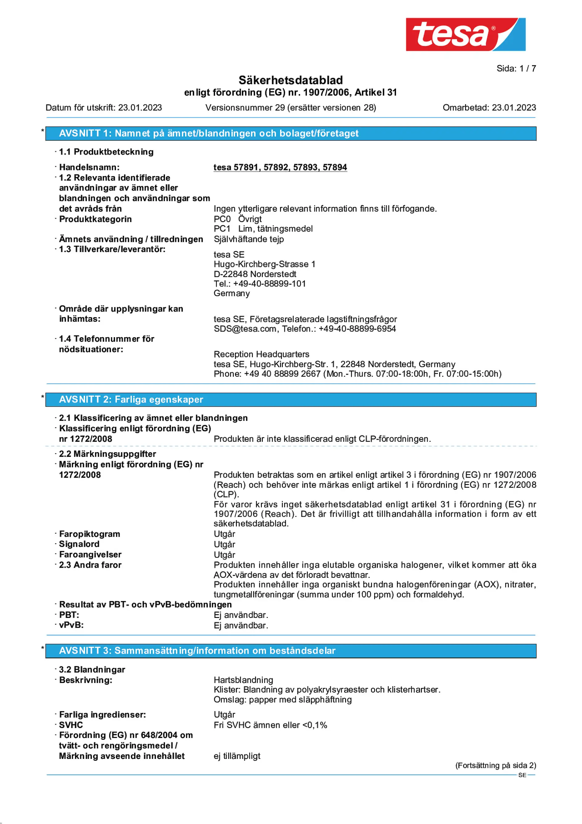 Safety data sheet_tesa® Protect 57728_sv-SE_v29