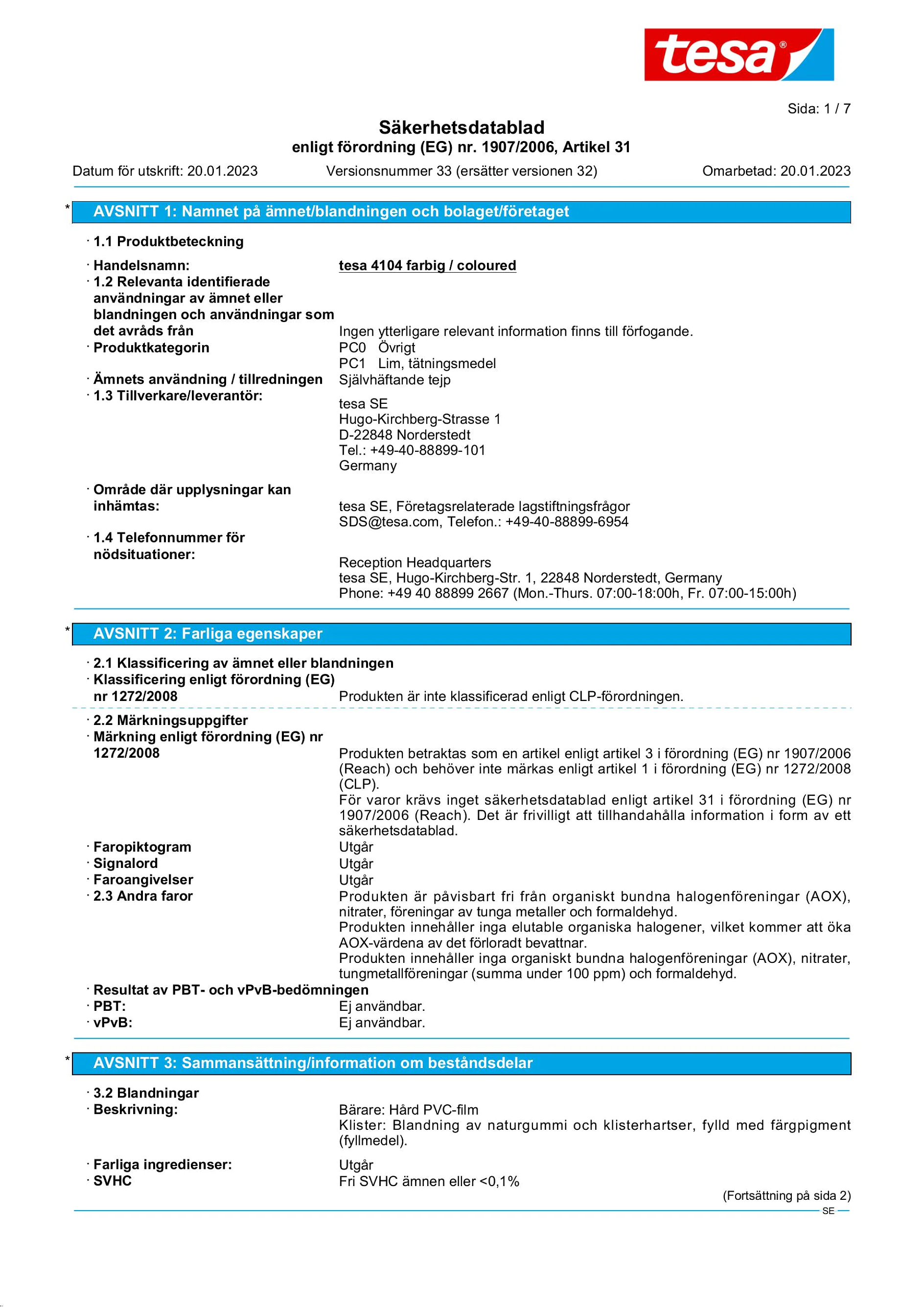 Safety data sheet_tesa® 04104_sv-SE_v33