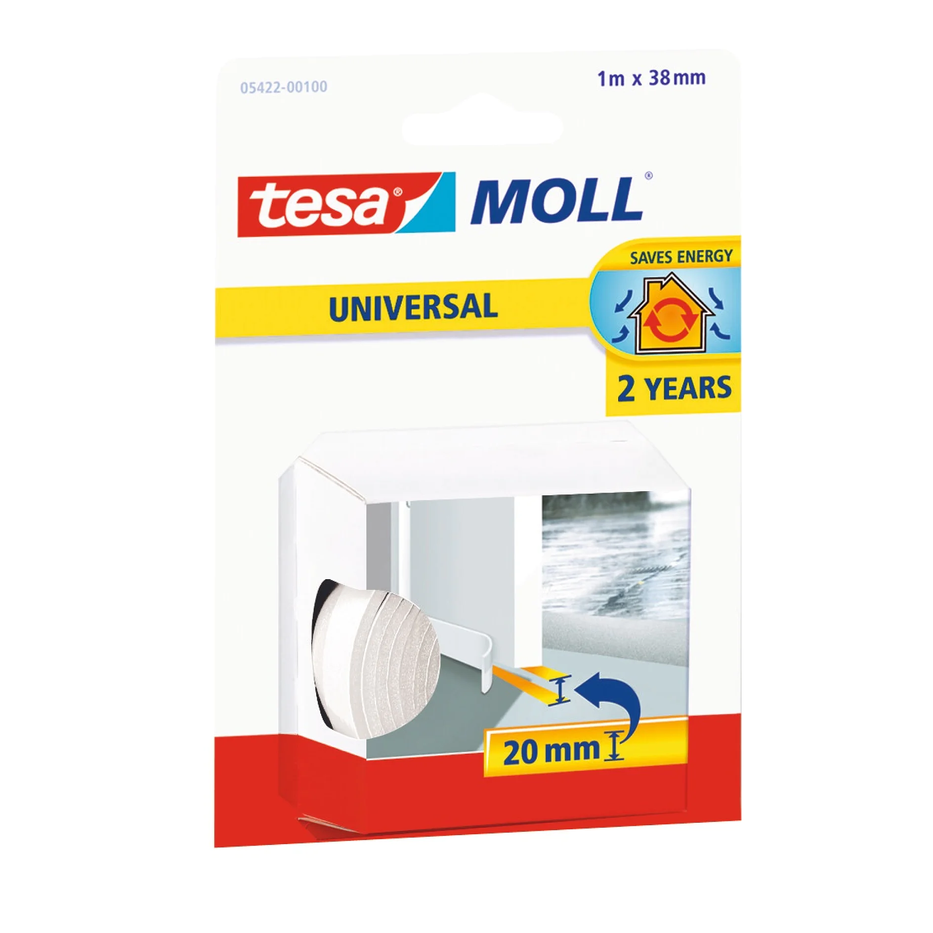 [en-en] tesamoll Universal 1m x 30mm, white