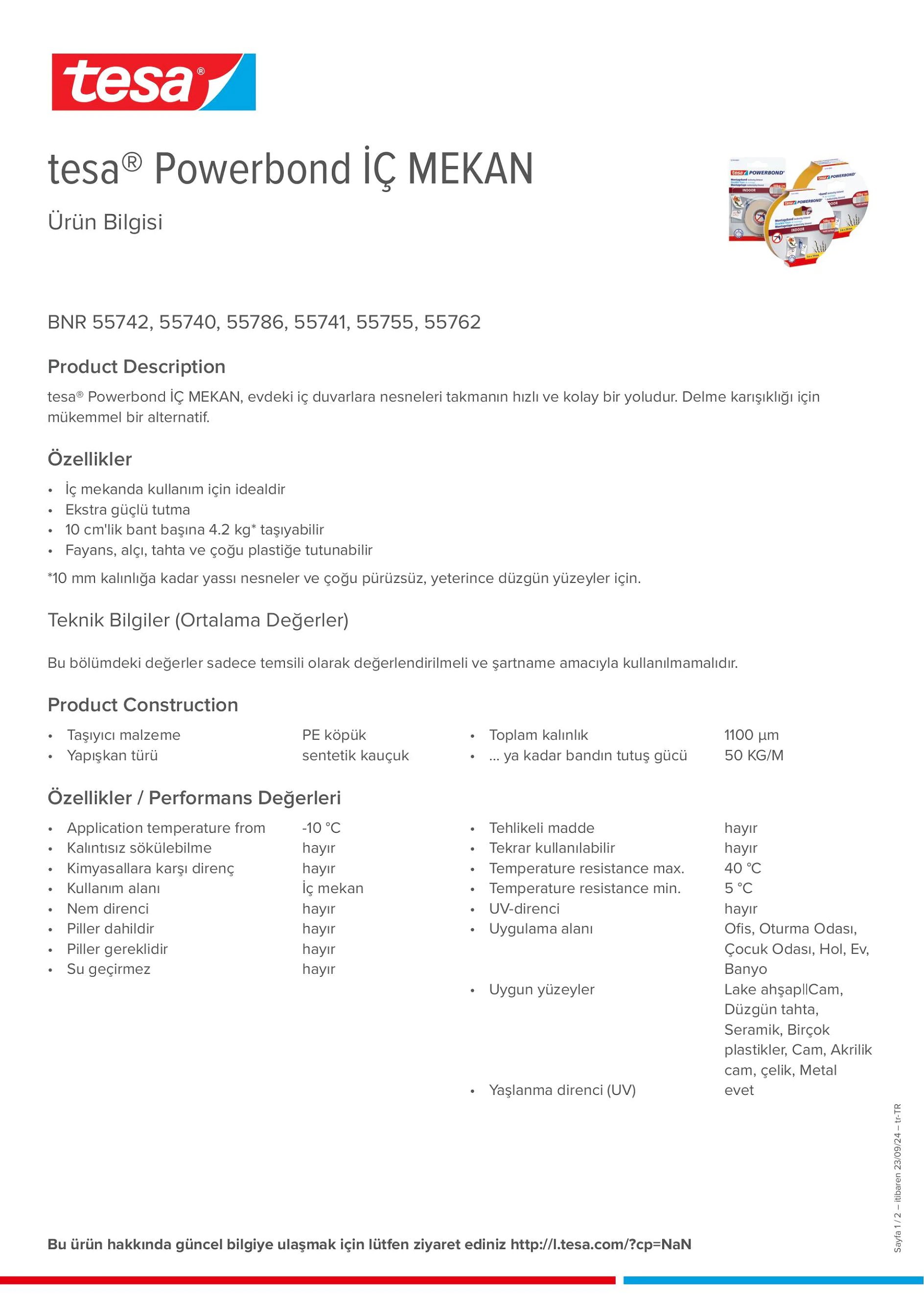 Product information_tesa® Powerbond 55740_tr-TR