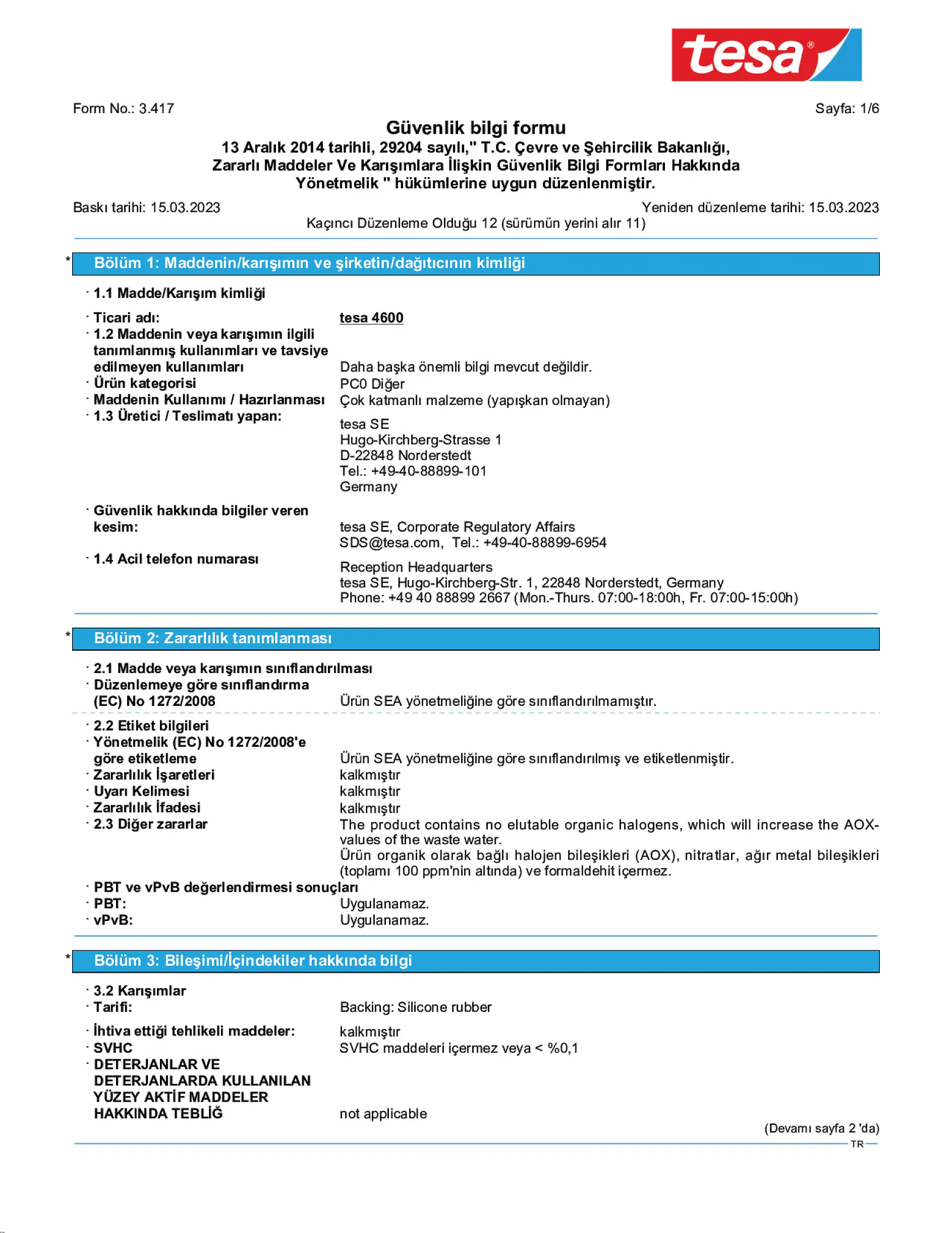 Safety data sheet_tesa® 04600_tr-TR_v12