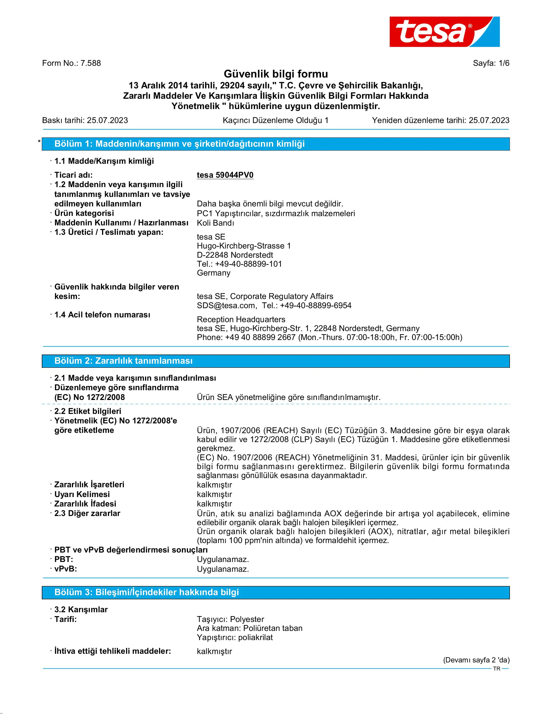 Safety data sheet_tesafilm® 59036_tr-TR_v1